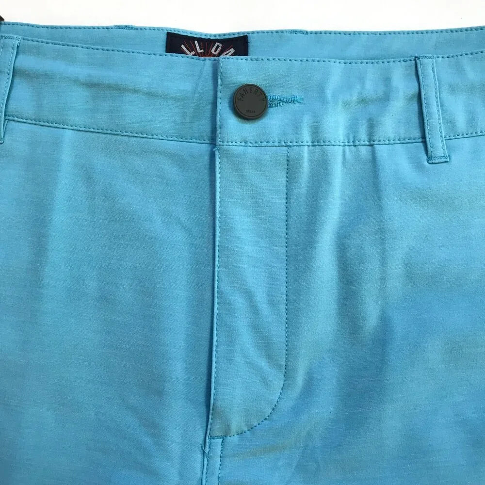 NWT Faherty All Day Bermuda Shorts Mens 35 Turquoise Blue 9